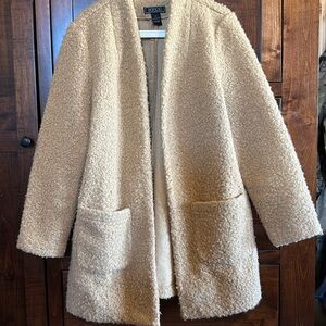 Camel NYCC sweater coat with pockets